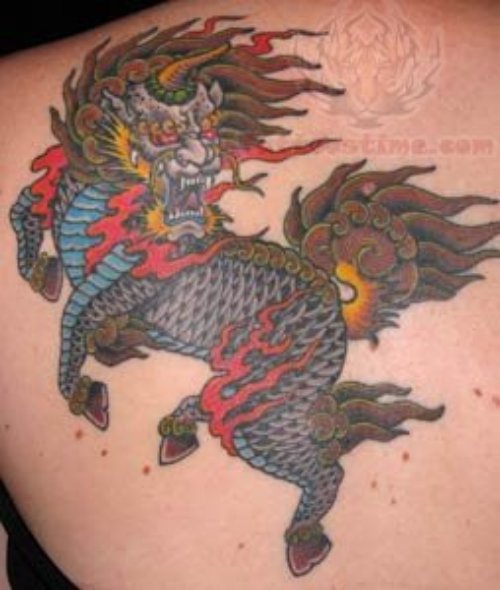 Fire Dragon Color Tattoo